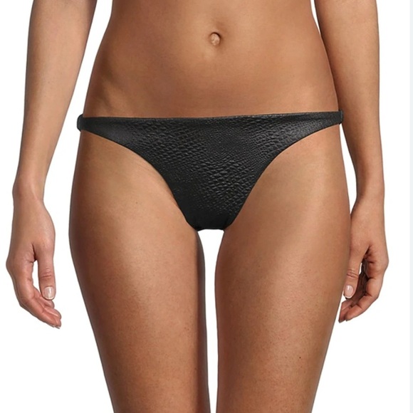Onia Other - ONIA Crocodile print Black Textured Bikini Bottom